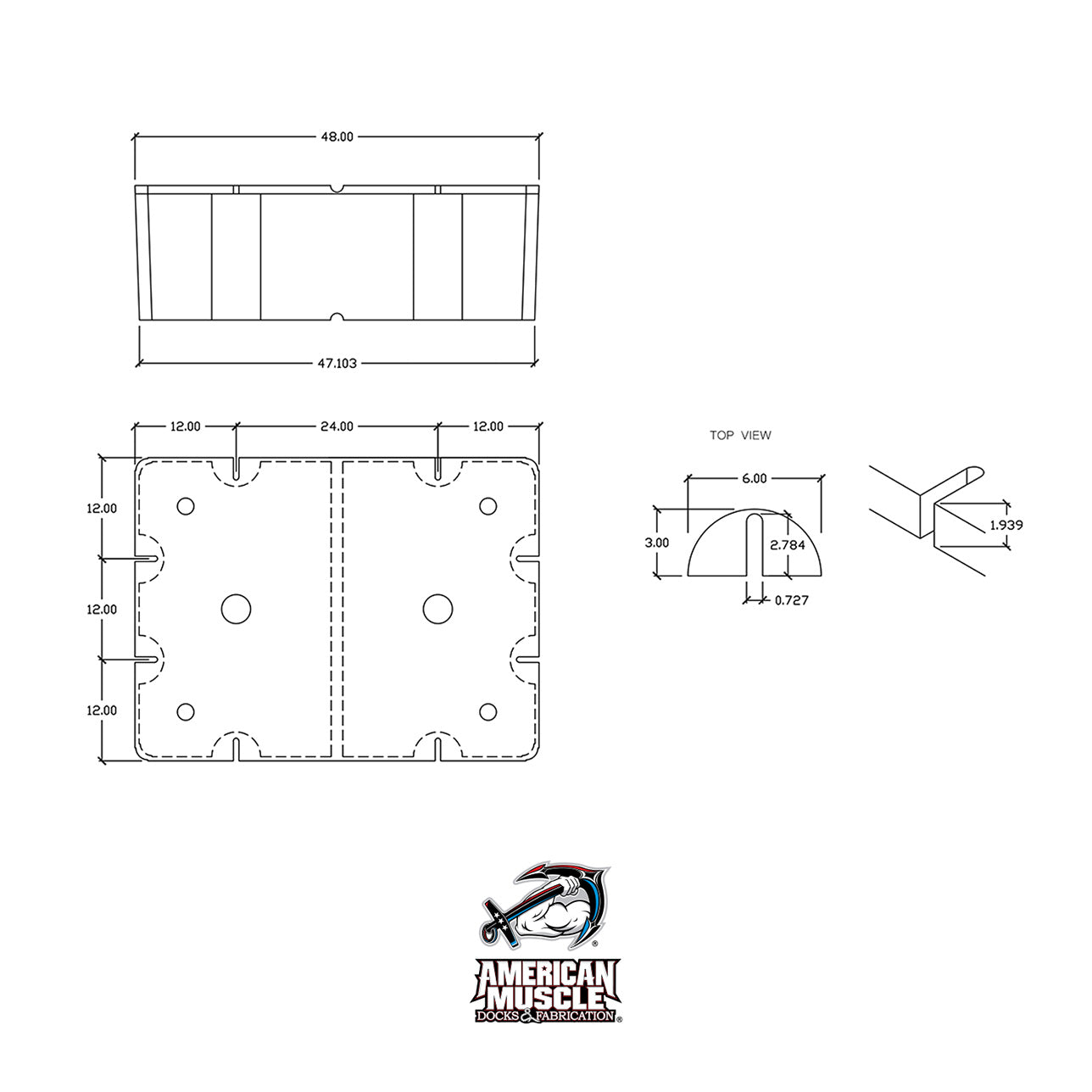 Float Drum - 3' x 4' - American Muscle Docks & Fabrication