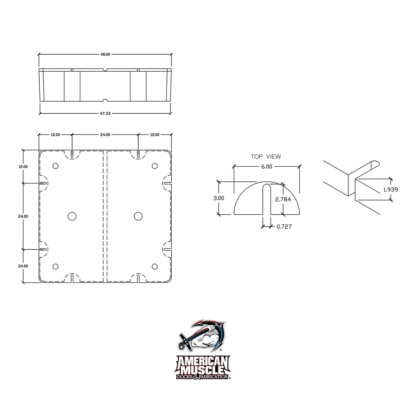 Float Drum - 4' x 4' - American Muscle Docks & Fabrication