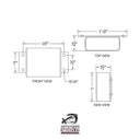 Elongated Pipe Holder Side - 3 inch