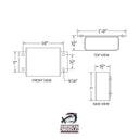 Elongated Pipe Holder Side - 3 inch - American Muscle Docks