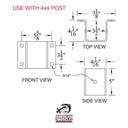 Bracket 4 x 4 - American Muscle Docks