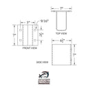 Elongated Pipe Holder End - 3 inch - American Muscle Docks