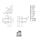 Inside Corner Pipe Holder - American Muscle Docks & Fabrication