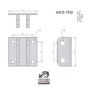 Non - Articulating Double Pin Bracket Female - American Muscle Docks & Fabrication