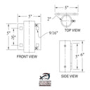 Pipe Holder 2 inch - Set Screws (Short)