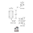 Pipe Holder - Split 12" Plate