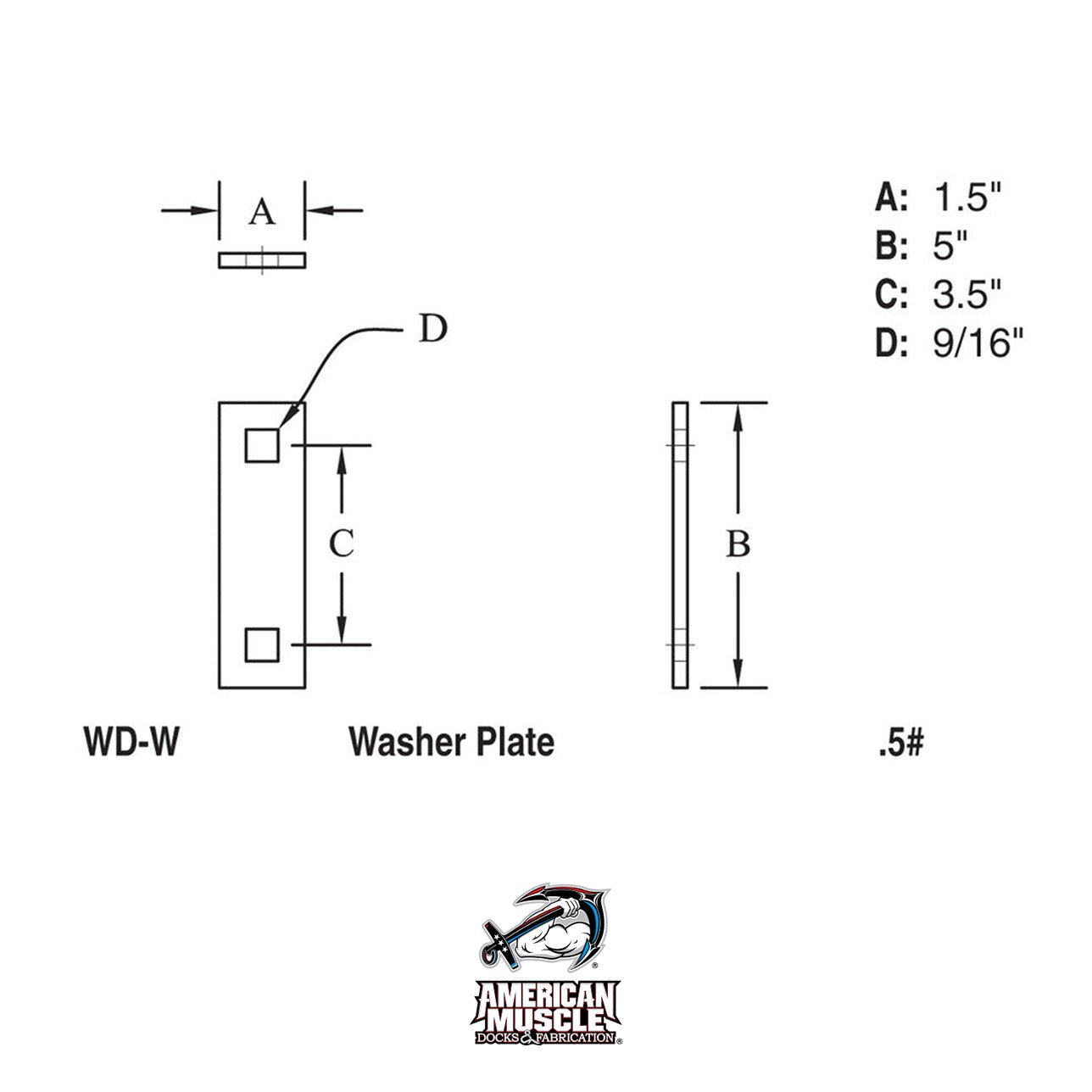Washer Plate - American Muscle Docks & Fabrication