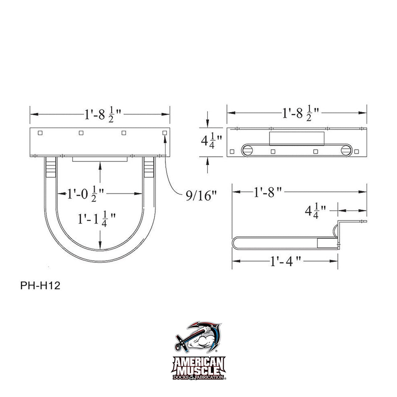 Hoop Pile Guide (No Roller) - American Muscle Docks & Fabrication