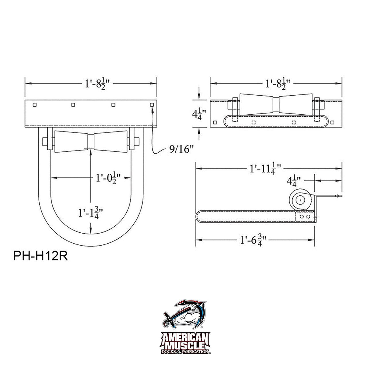 Hoop Pile Guide (Rubber Roller) - American Muscle Docks