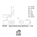 Outside Corner Male/Female - Special - American Muscle Docks & Fabrication