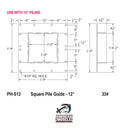 Square Pile Guide (No Roller) - American Muscle Docks & Fabrication