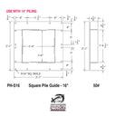 Square Pile Guide (No Roller) - American Muscle Docks & Fabrication