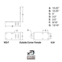 Outside Corner Female - American Muscle Docks & Fabrication