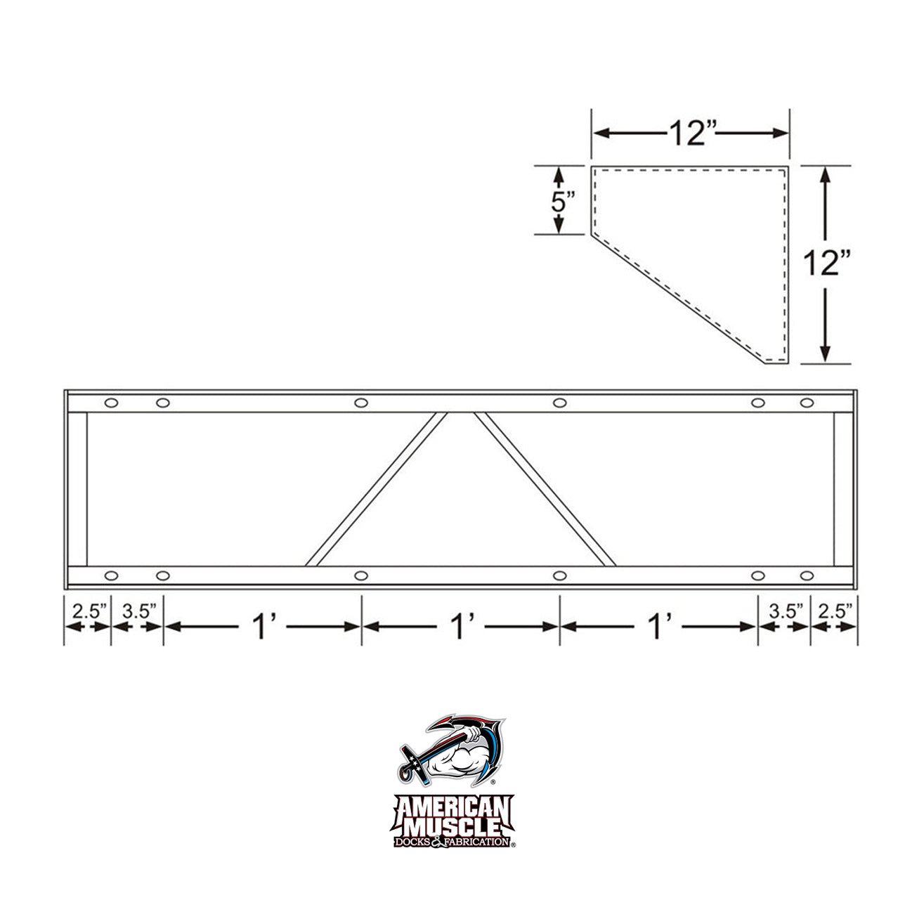 Taper Truss Hinge Connector - American Muscle Docks & Fabrication