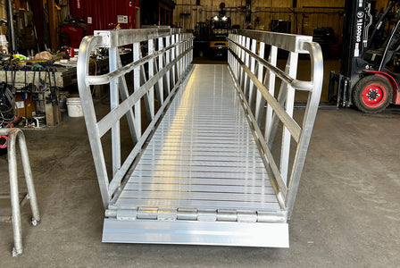 Aluminum gangway access manufactured in USA by American Muscle Docks