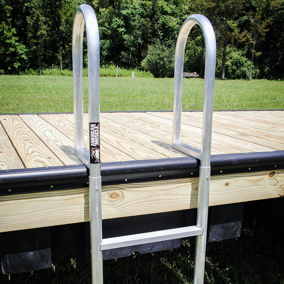 Straight Ladder - Hoop Handles - American Muscle Docks & Fabrication