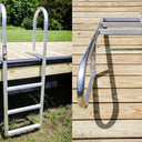 Straight Ladder - Hoop Handles - 7 Step Wide - American Muscle Docks & Fabrication