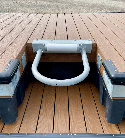 Dock Pile Guide Hoop on Floating Dock American Muscle Docks