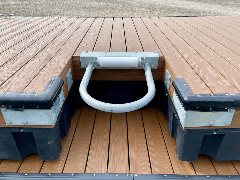 Dock Pile Guide Hoop on Floating Dock American Muscle Docks