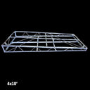 A Steel Truss Dock Frame - Full Taper by American Muscle Docks & Fabrication is shown with diagonal and horizontal supports on a black background. The bottom left displays "4x10.