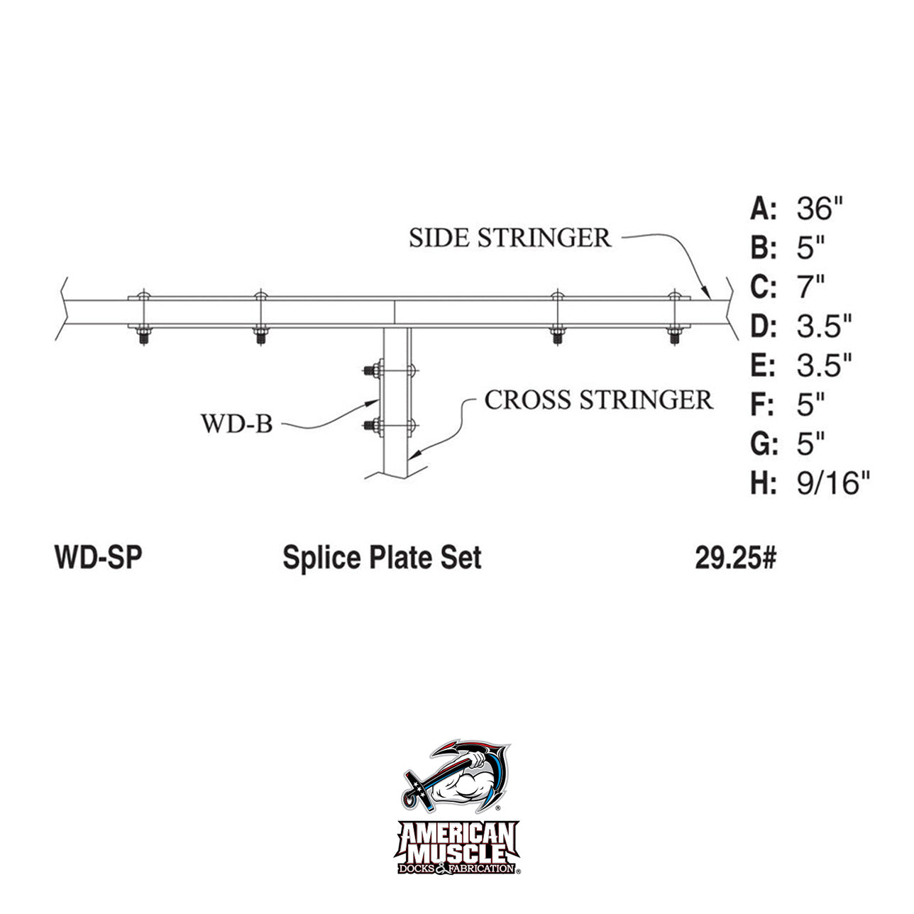Splice Plate Set - American Muscle Docks & Fabrication