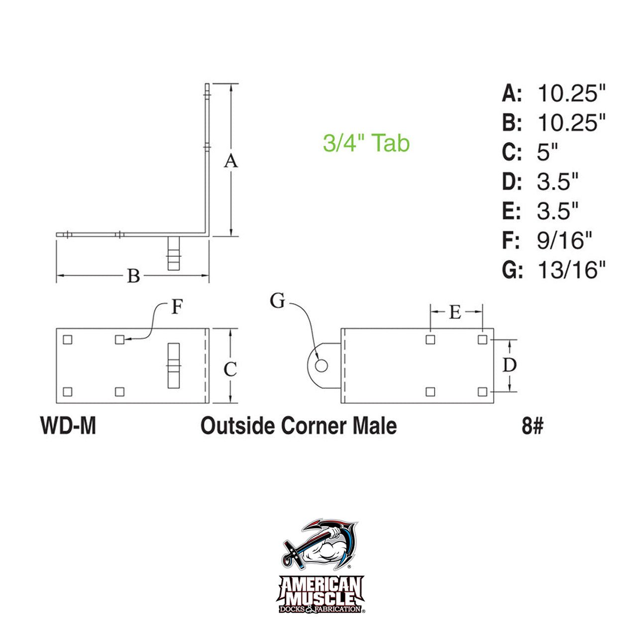 Outside Corner Male - American Muscle Docks & Fabrication