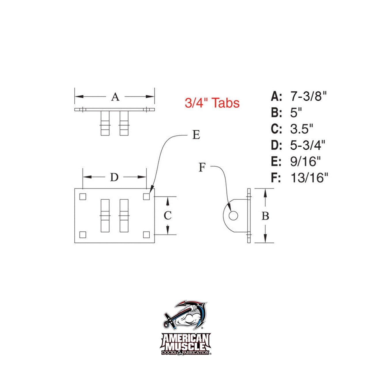 Single T Male - Heavy Duty - American Muscle Docks & Fabrication