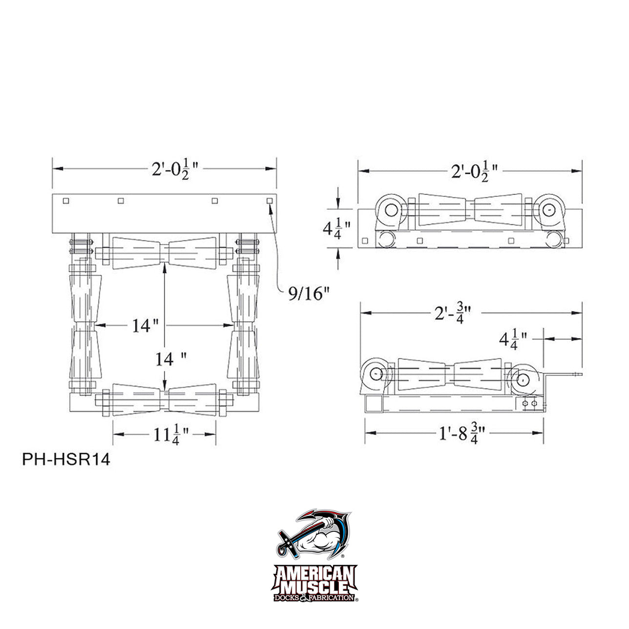 Square Hoop Pile Guide (Rubber)