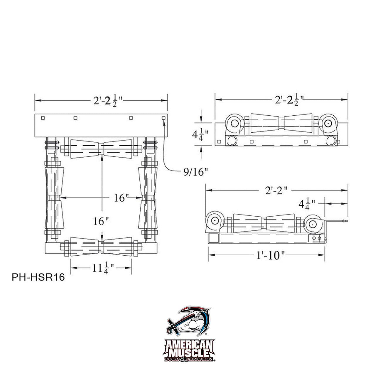 Square Hoop Pile Guide (Rubber)