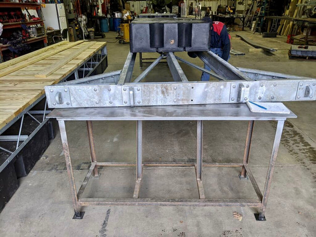 heavy duty dock frame manufacturing built by American Muscle Docks