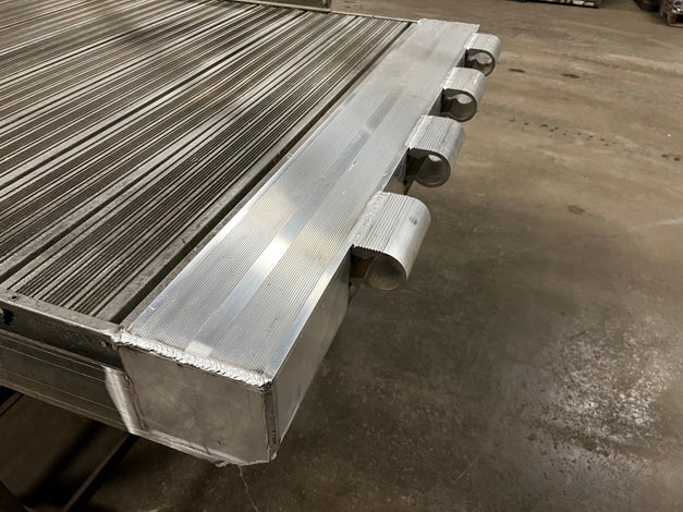 Gangway hinge connector image up close built by American Muscle Docks