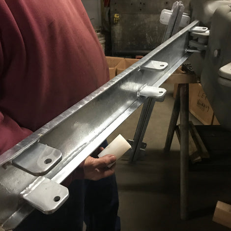 Heavy duty custom built dock framing built by American Muscle Docks