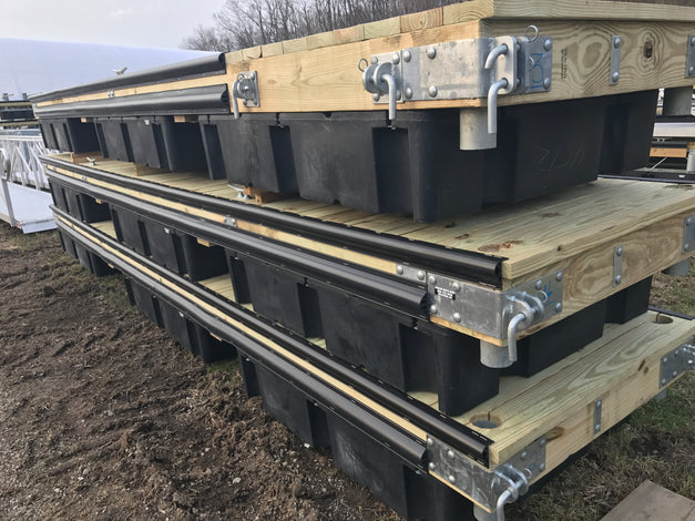 floating wood doack with heavy duty hardware and rub rails built by American Muscle Docks