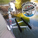 MR. LIFTER 2.0 rotating jet ski lift on a dock by a body of water.