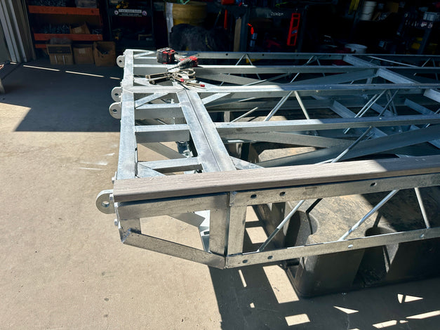 Dock hardware frame built by American Muscle Docks
