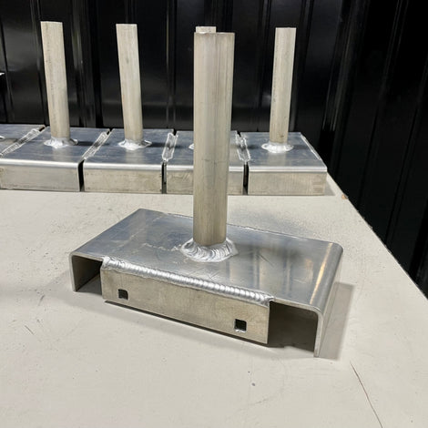 commercial hardware parts custom fabrication built by American Muscle Docks