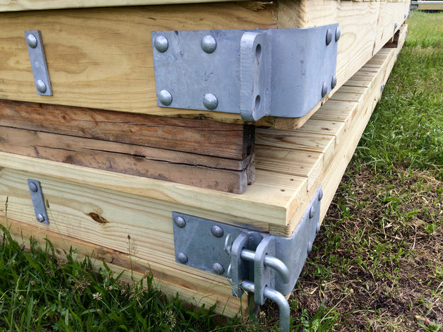 wooden dock professional heavy duty hardware built by American Muscle Docks