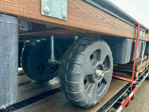 Composite removable floating boat dock  built by American Muscle Docks