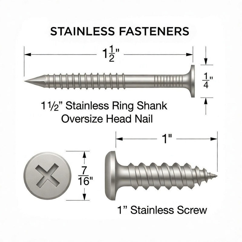 Rubrail Ring Nail or Screw