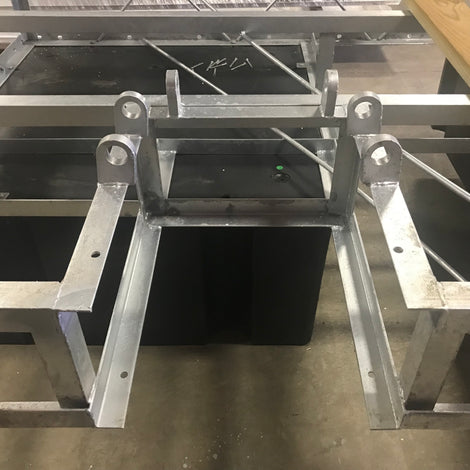 heavy duty dock frame with floats made in USA built by American Muscle Docks