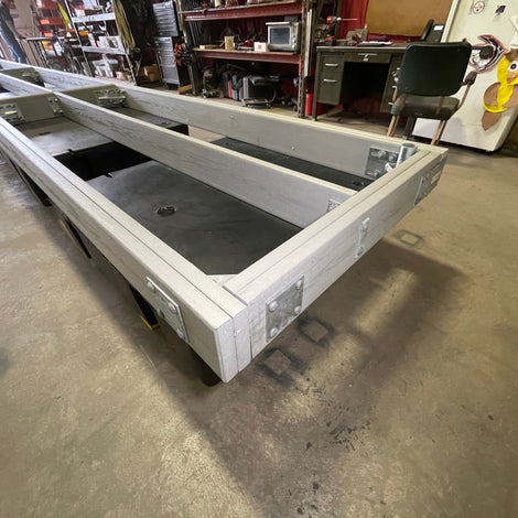 composite dock frame with floats built by American Muscle Docks