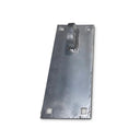 Steel Truss Dock Hinge Connector Plate - Male with a galvanized finish, four square bolt holes, and a central hinge lug for truss dock sections.