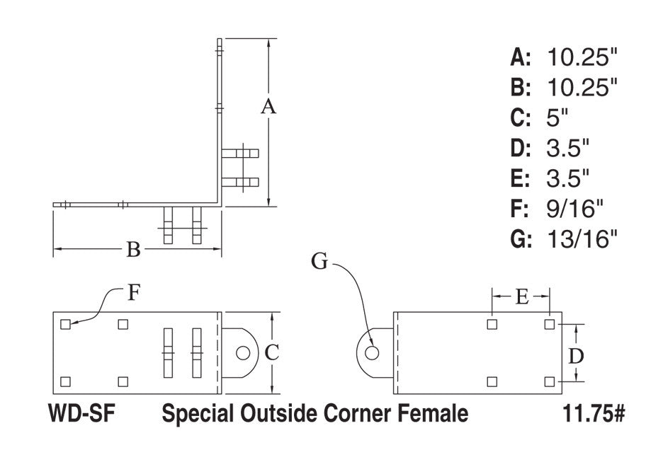 Outside Corner Female - Special