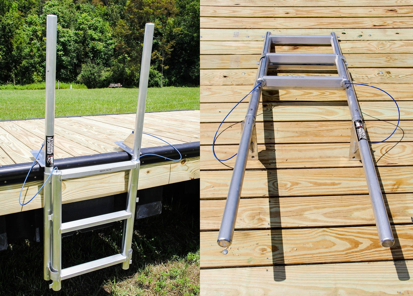 Finger Pier Lift Ladder - 7 Step - American Muscle Docks & Fabrication